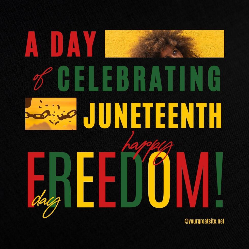 Minimalist Modern Juneteenth Instagram Post template