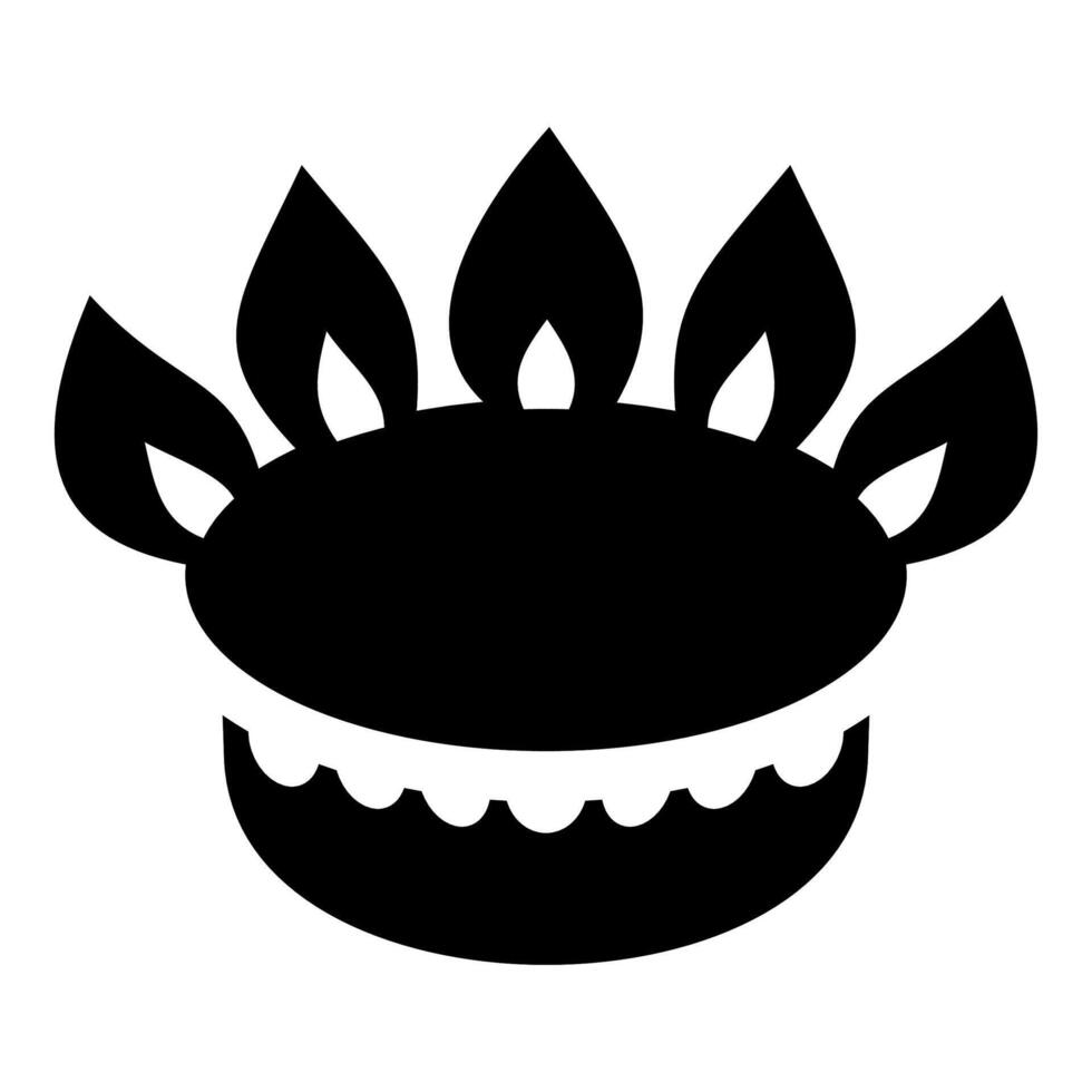 black and white gas burner icon vector