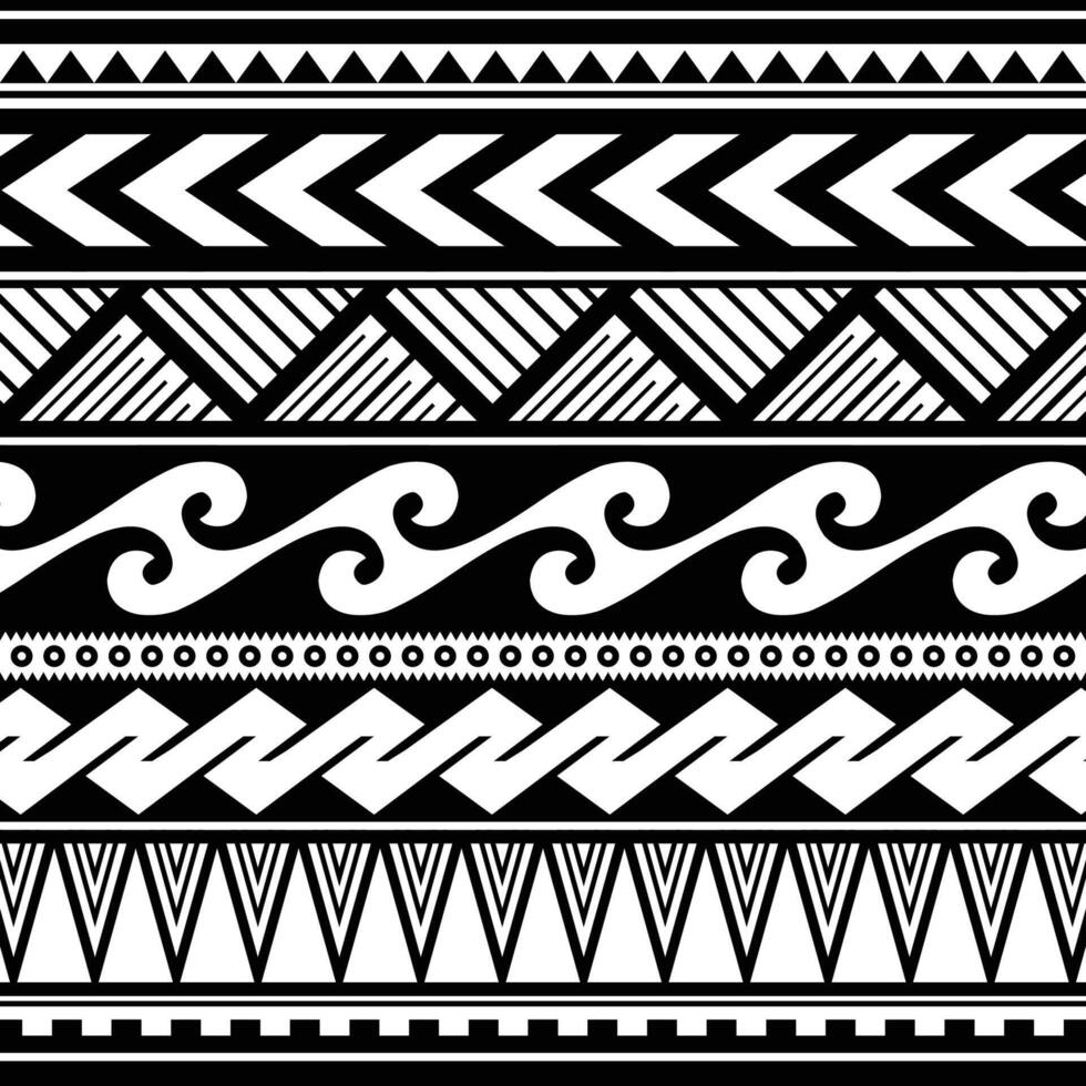 polynesian jungle ethnic tribal pattern ethnic ornaments art fabric carpet print pattern wallpaper background vector