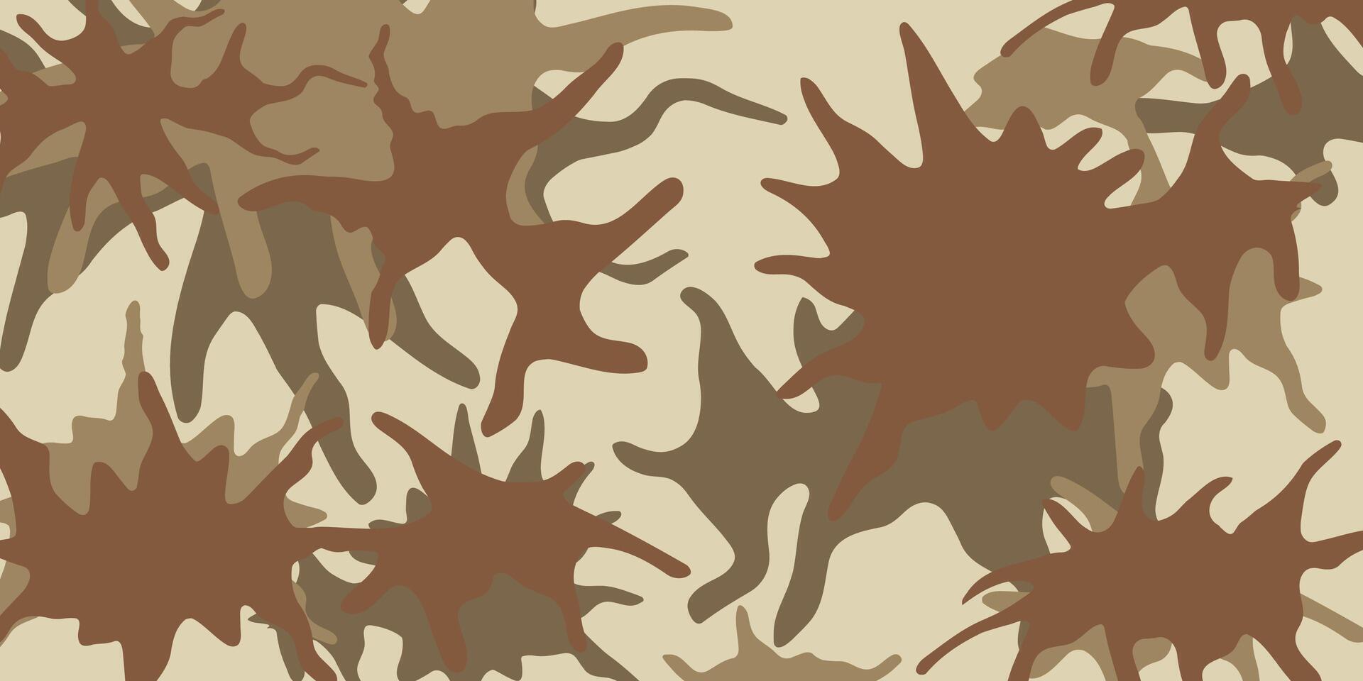 army stripes camouflage pattern brown desert sand battlefield military fabric print wide background vector