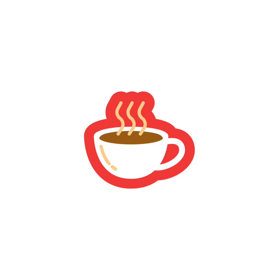 A cup of coffee with steam coming out of it png
