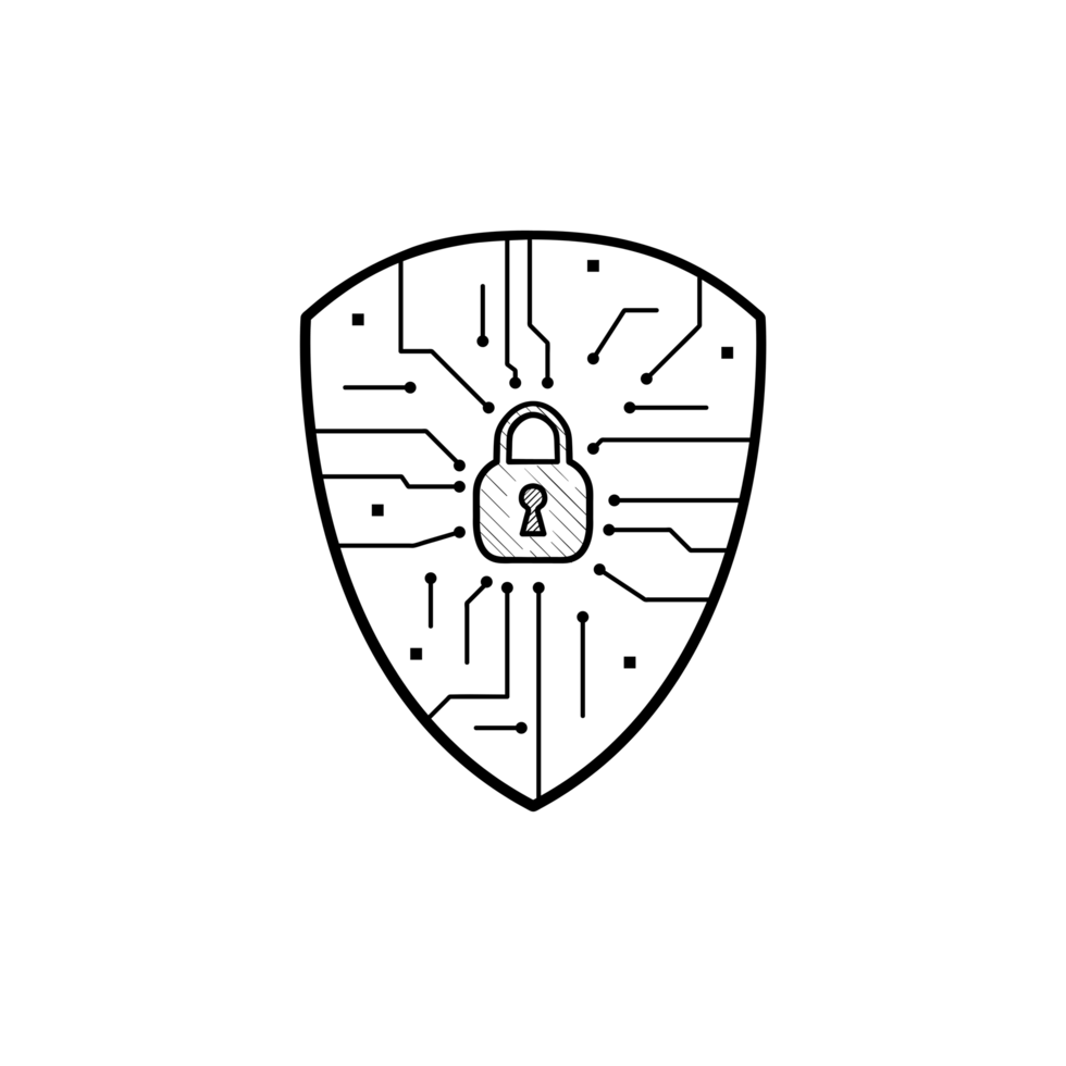 Security lock icon, cyber security, secure shield png
