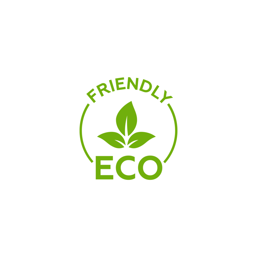 Friendly eco logo design png