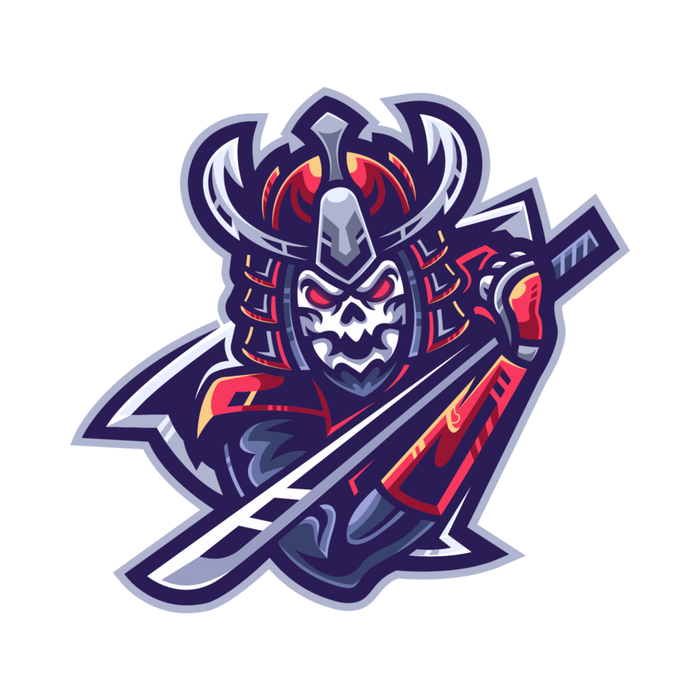 A samurai warrior with a sword in his hand png