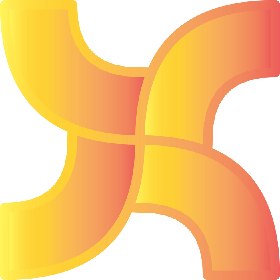 Modern Abstract Gradient Symbol Combining Yellow and Orange Tones png