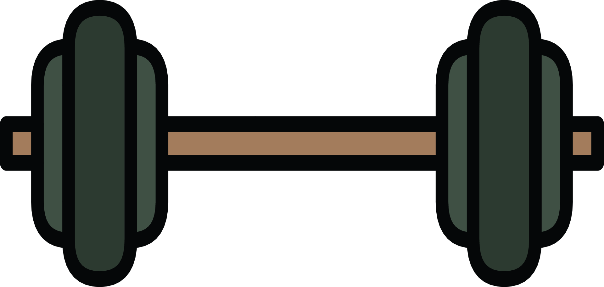 Simple Dumbbell Icon for Fitness and Workout Design Projects png