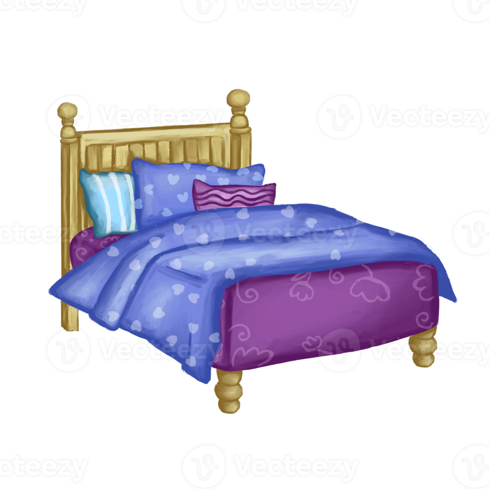 baby bed for sleeping hand drawn illustration png