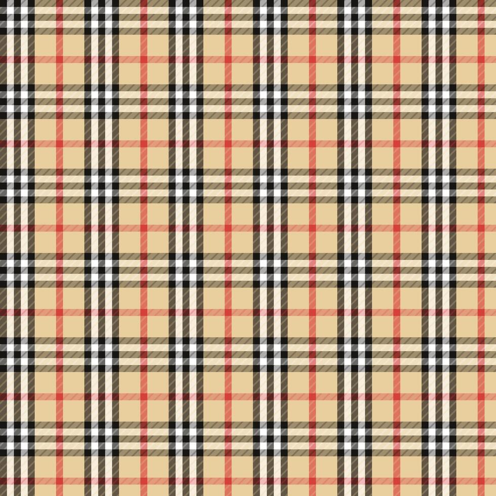 cream stylish fashion england scottish tartan plaid checkered stripes flannel fabric print pattern background vector