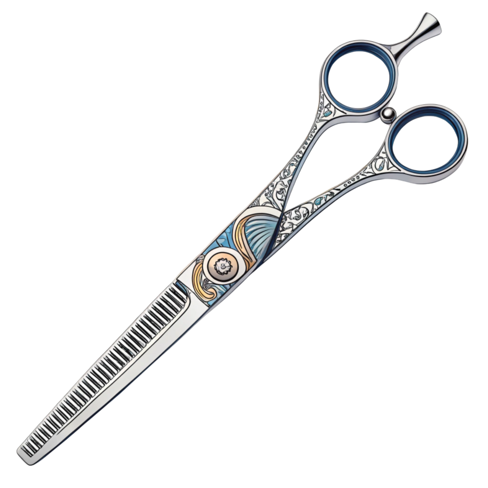 A pair of scissors on a transparent background png