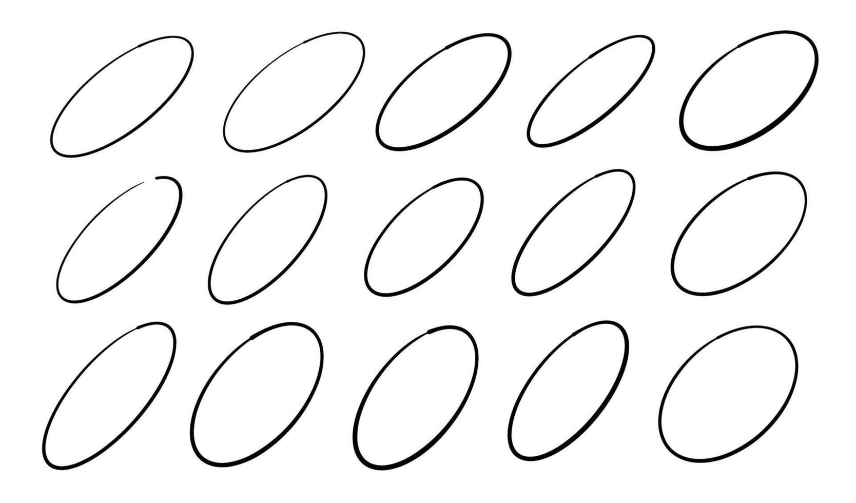 Pattern of Black Ovals on White Background vector