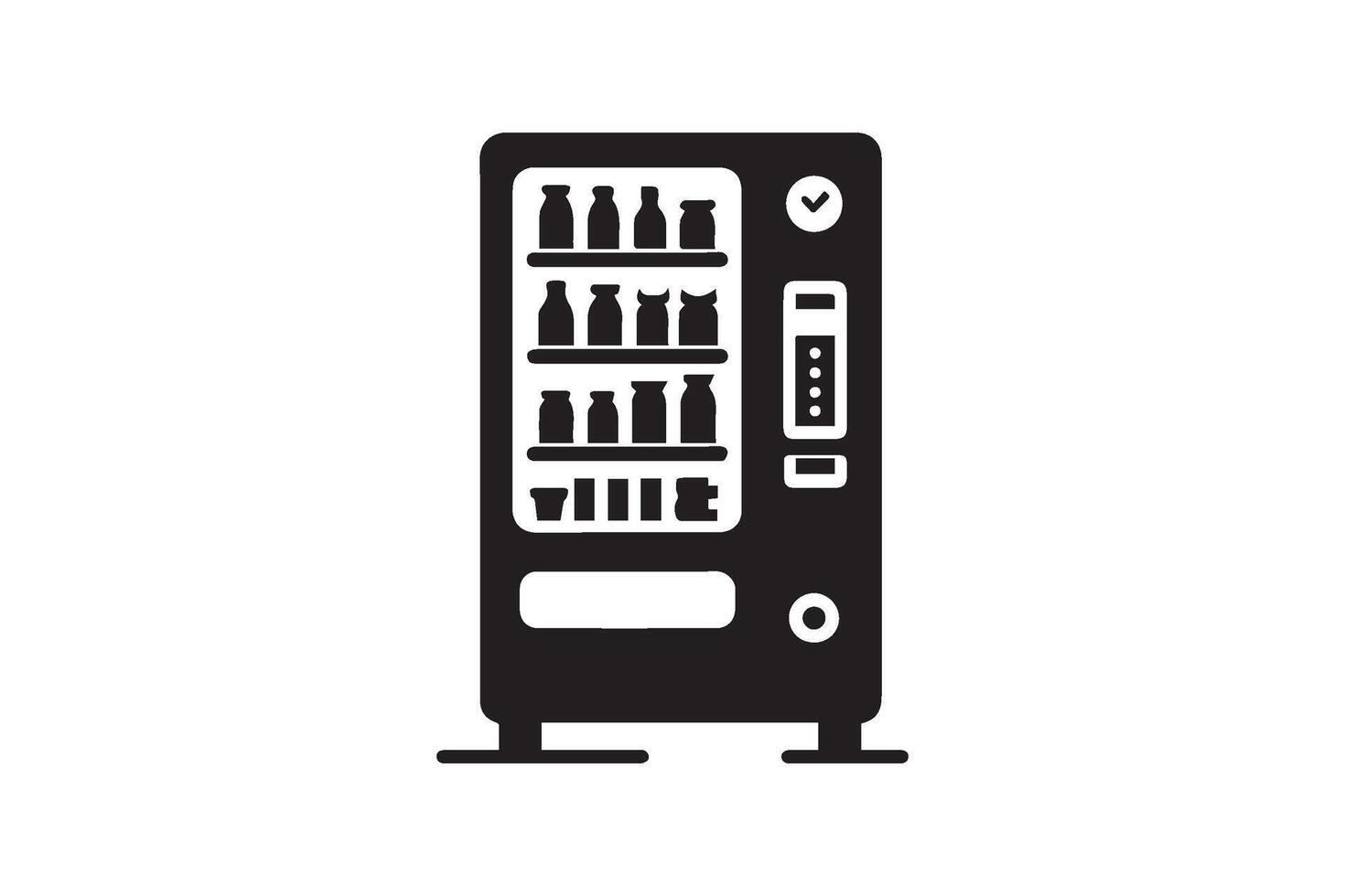 Simple vending machine icon. Vending machine silhouette. vector