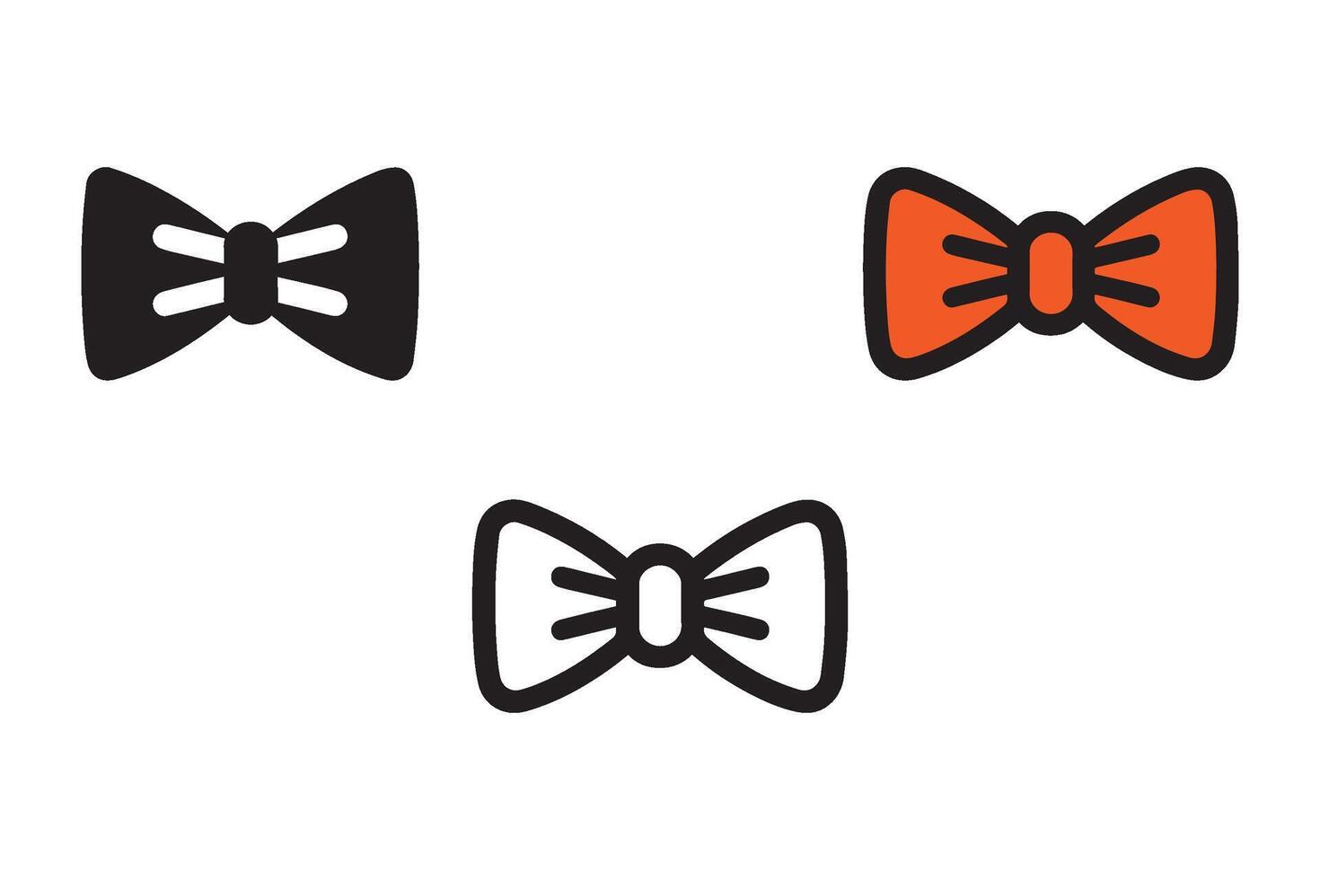 Cute bow tie icon. Bow tie silhouette on white background vector