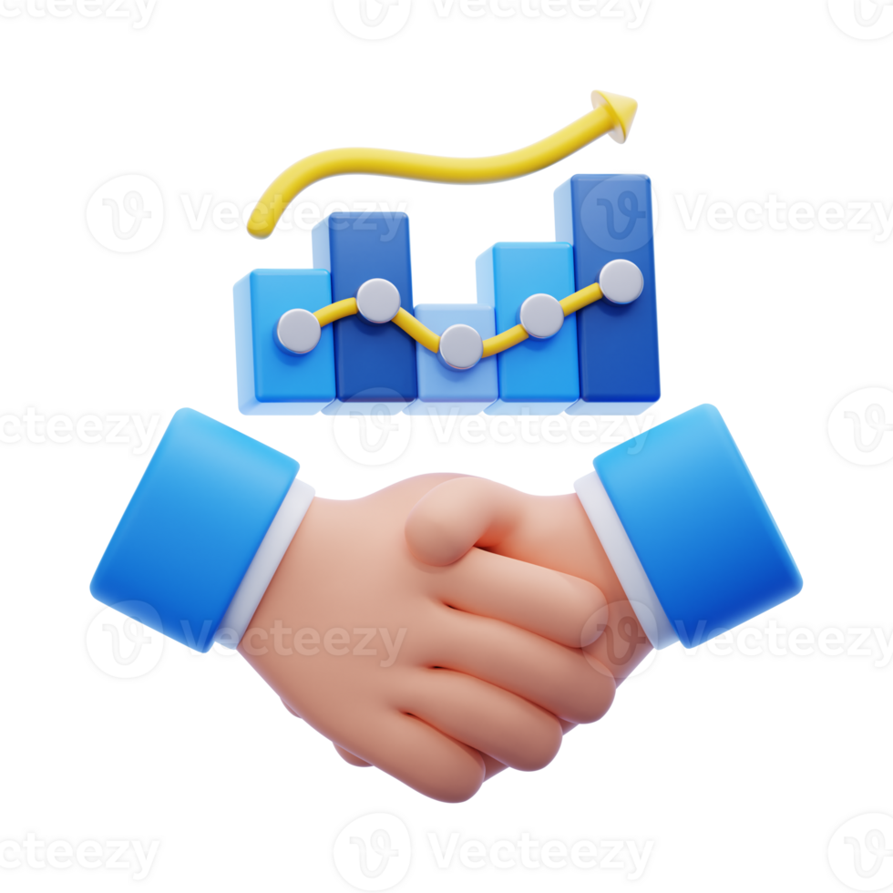 hand holding a business card with a graph png