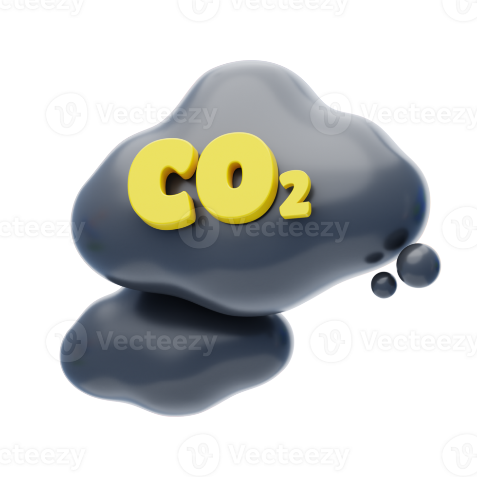 sun and cloud with CO2 png