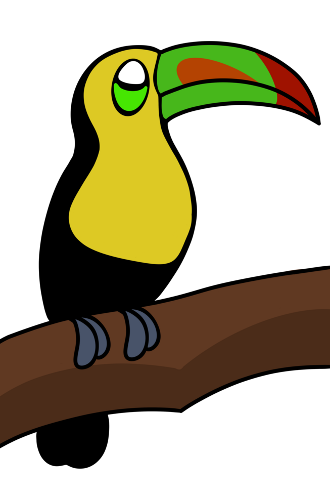 Kawaii toucan without background png