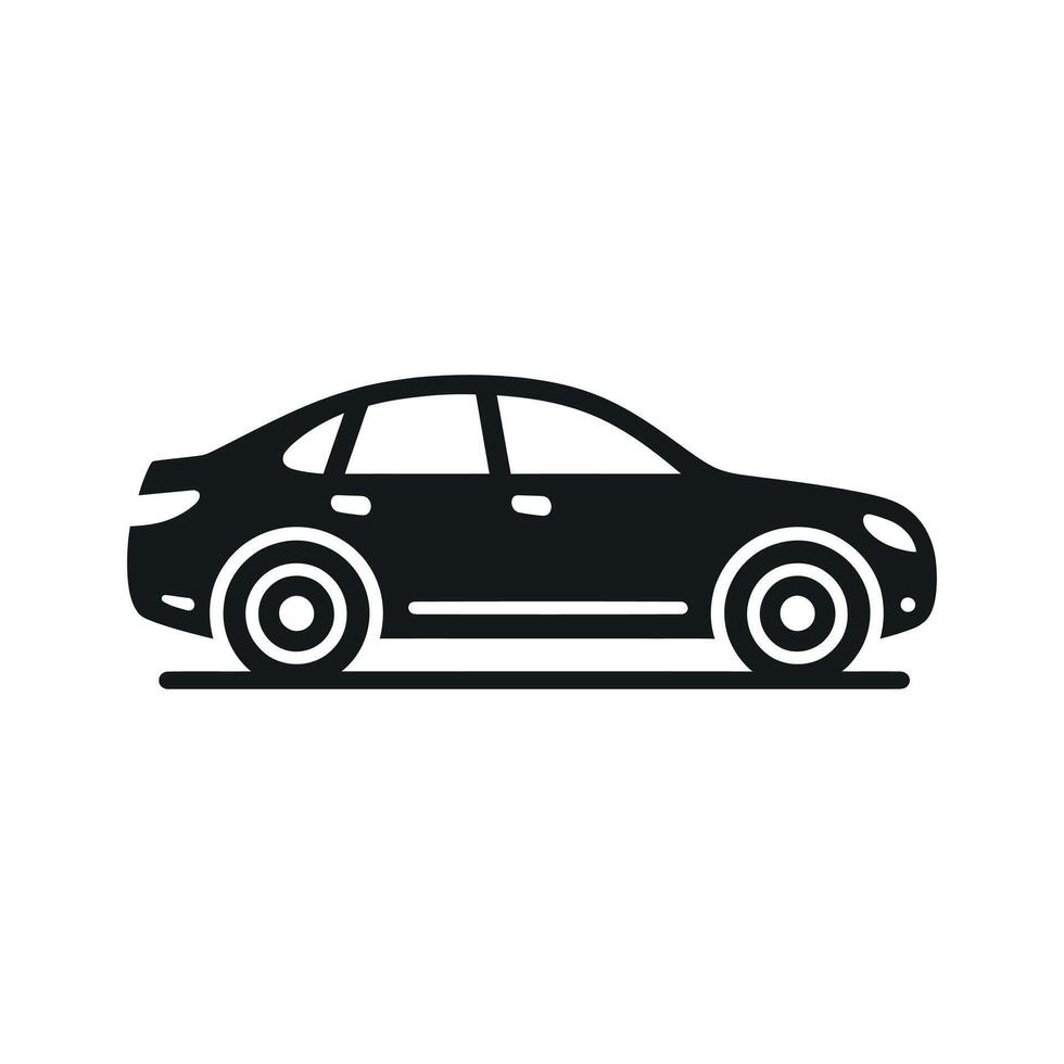 black car isolated on white vector