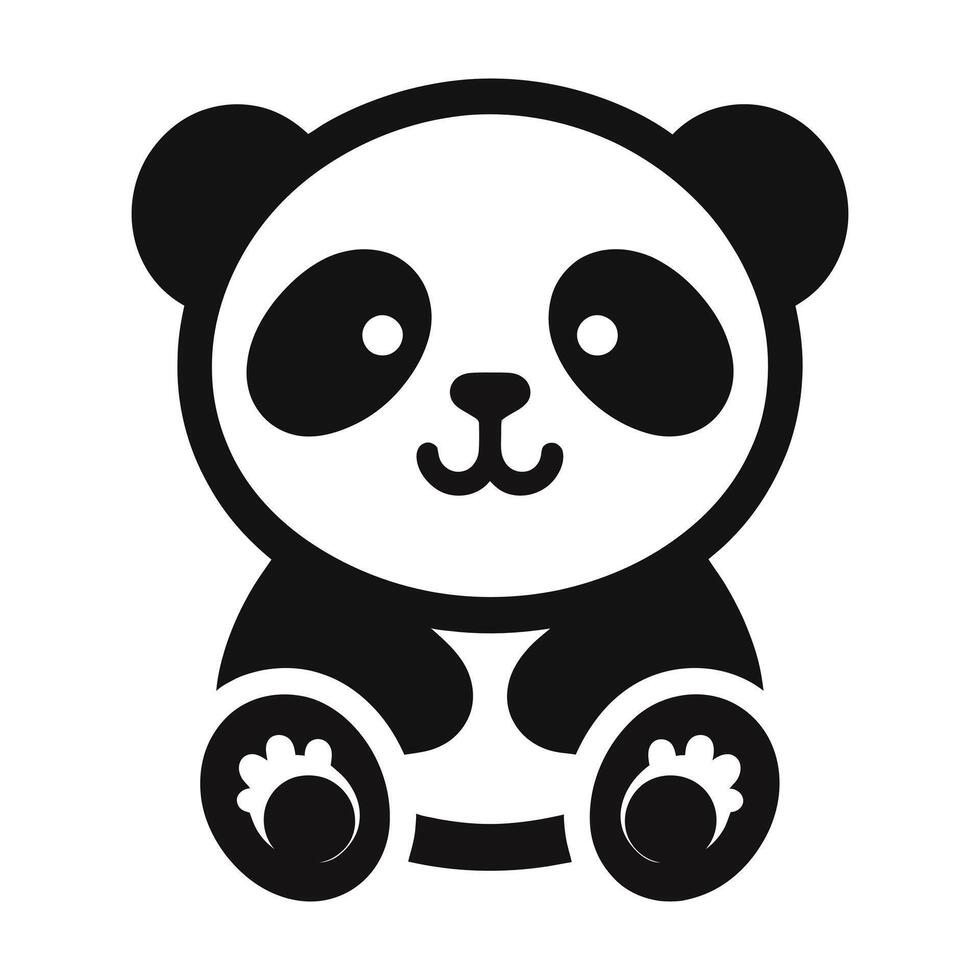 Simple Panda Art vector