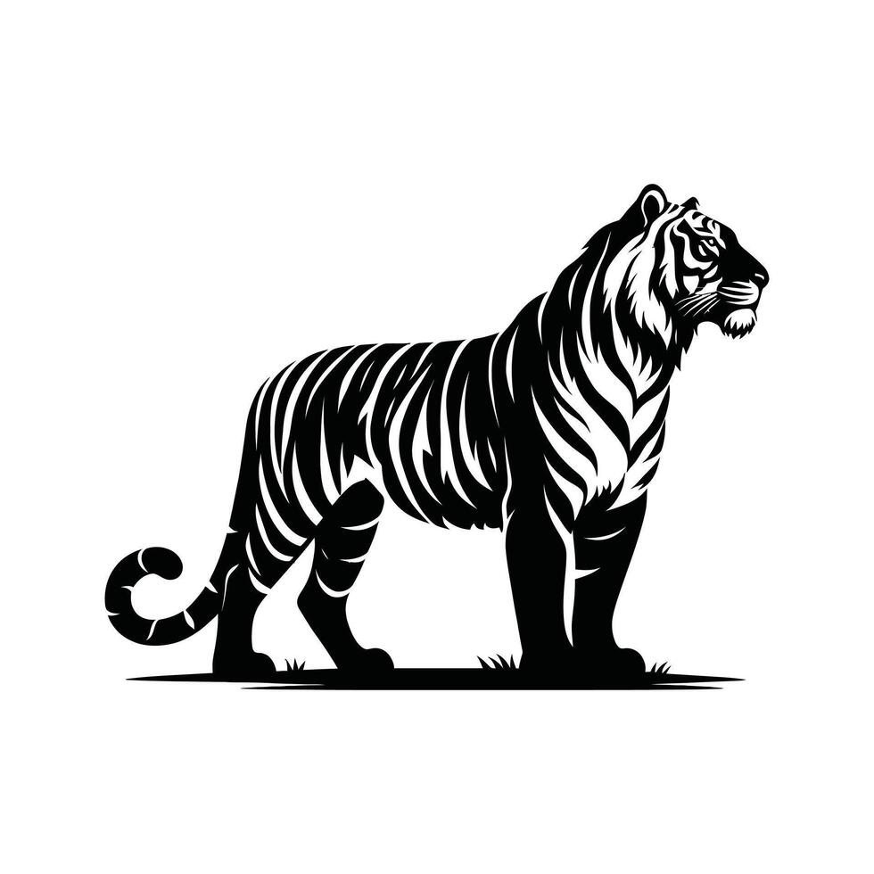 Majestic Tiger Graphic Design vector