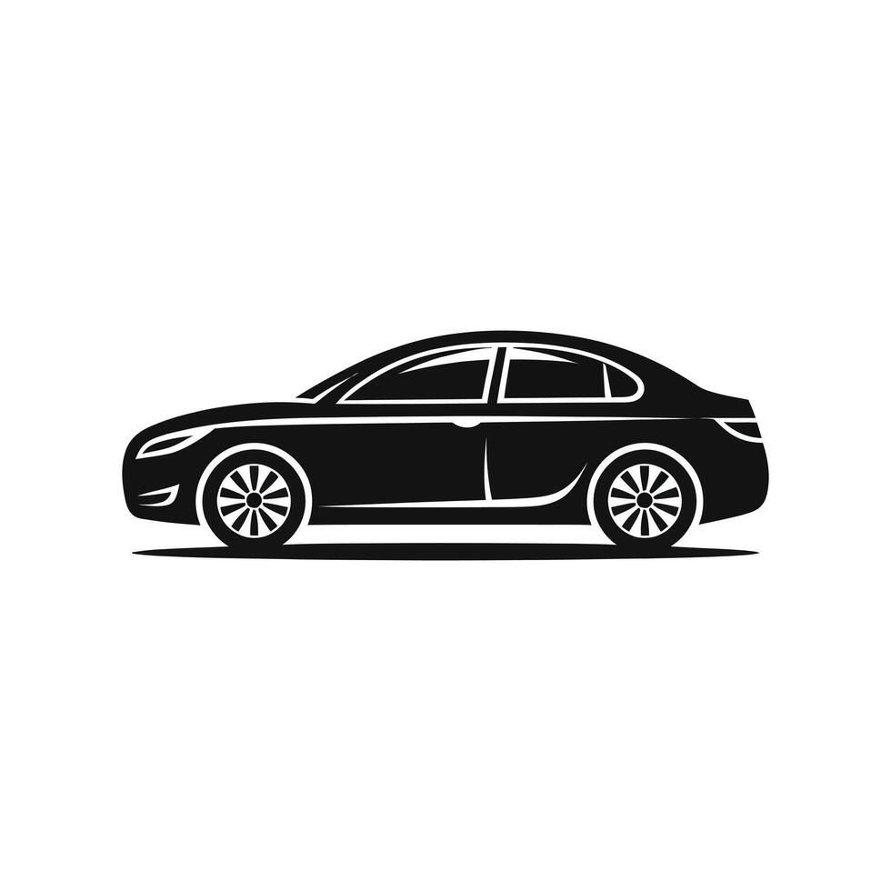 Modern Car Icon in Flat Style vector