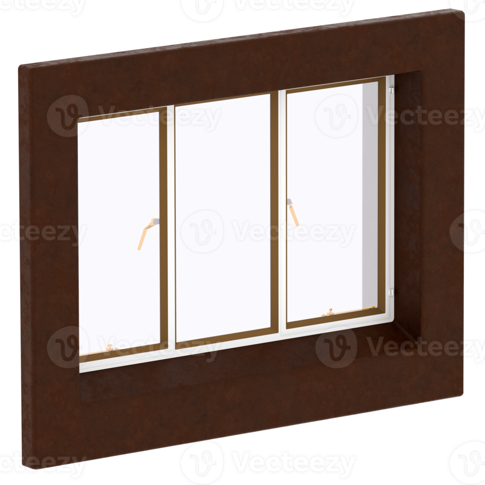 Render window frame with transparent background png