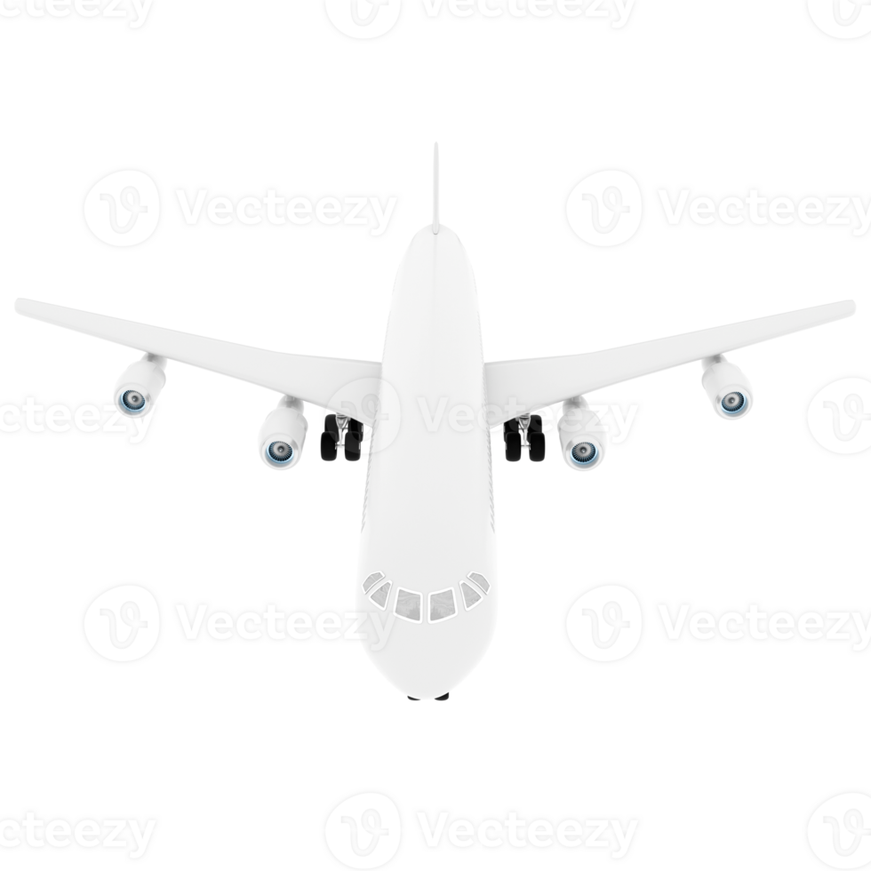 Passenger airplane flying aircraft with transparent background png