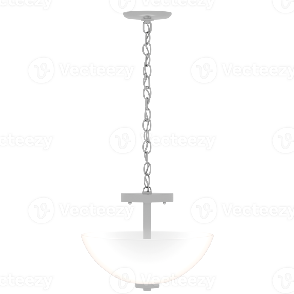 Render modern pendant lamp with transparent background png