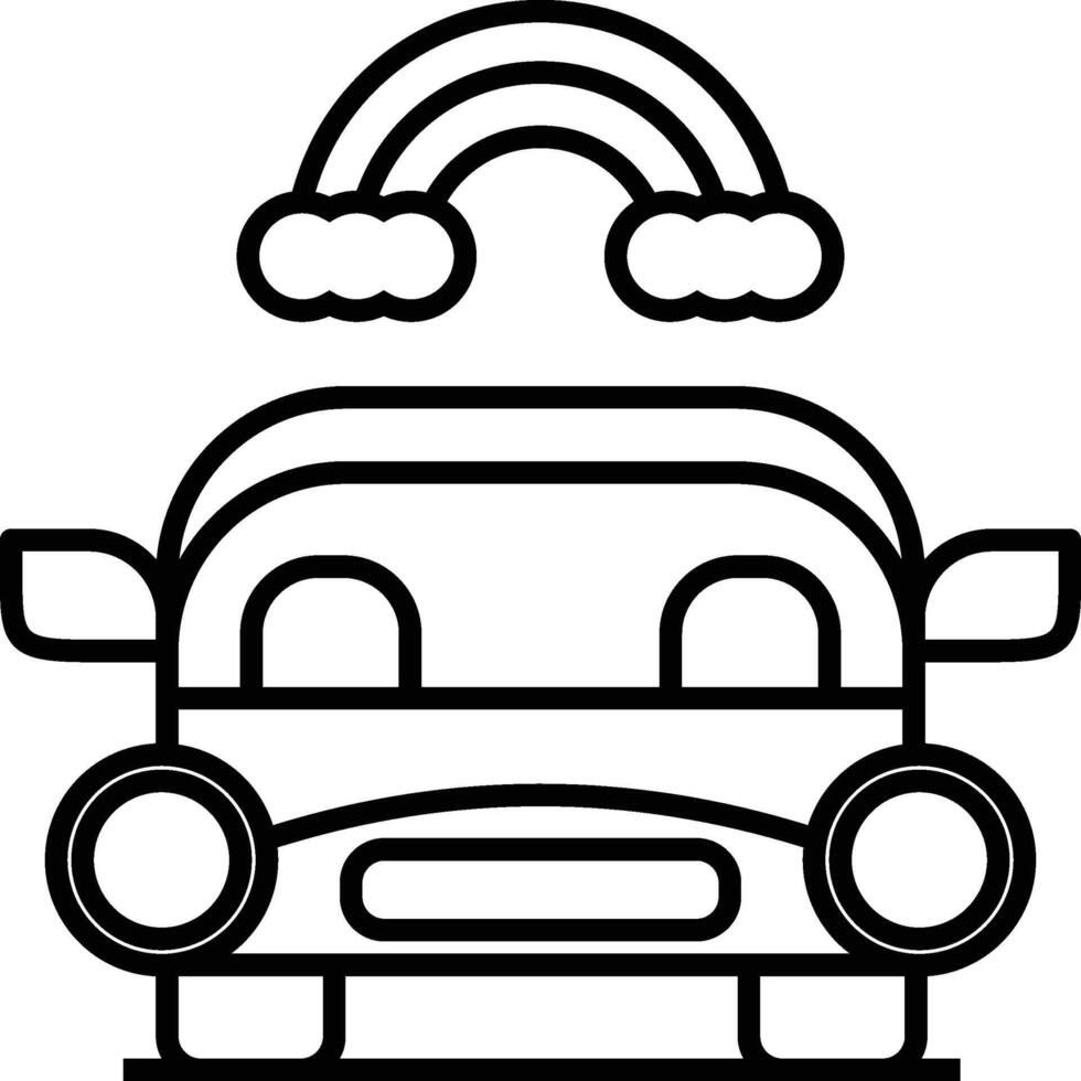 cars and rainbows vector