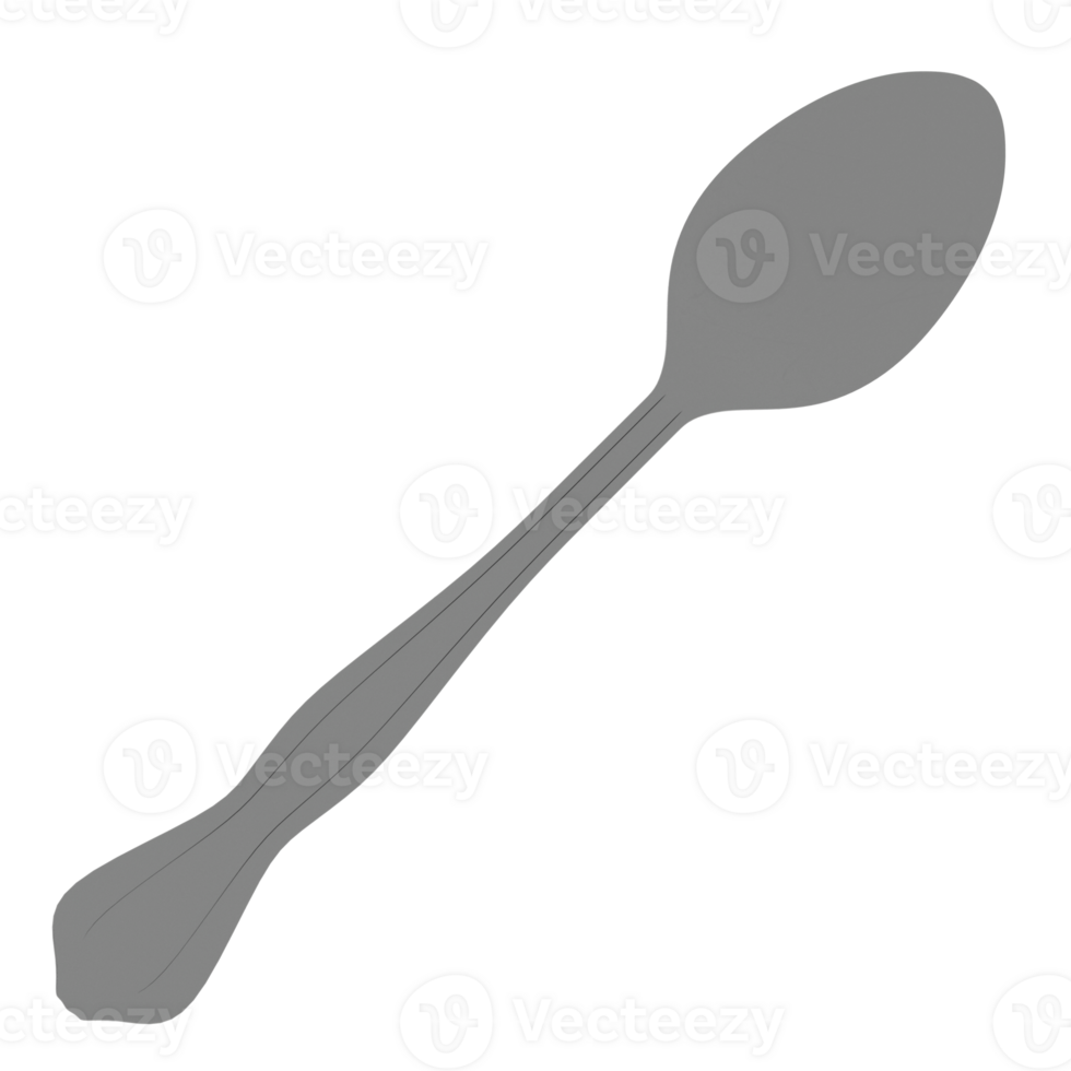 3d render dining tablespoon cutlery utensil with transparent background png