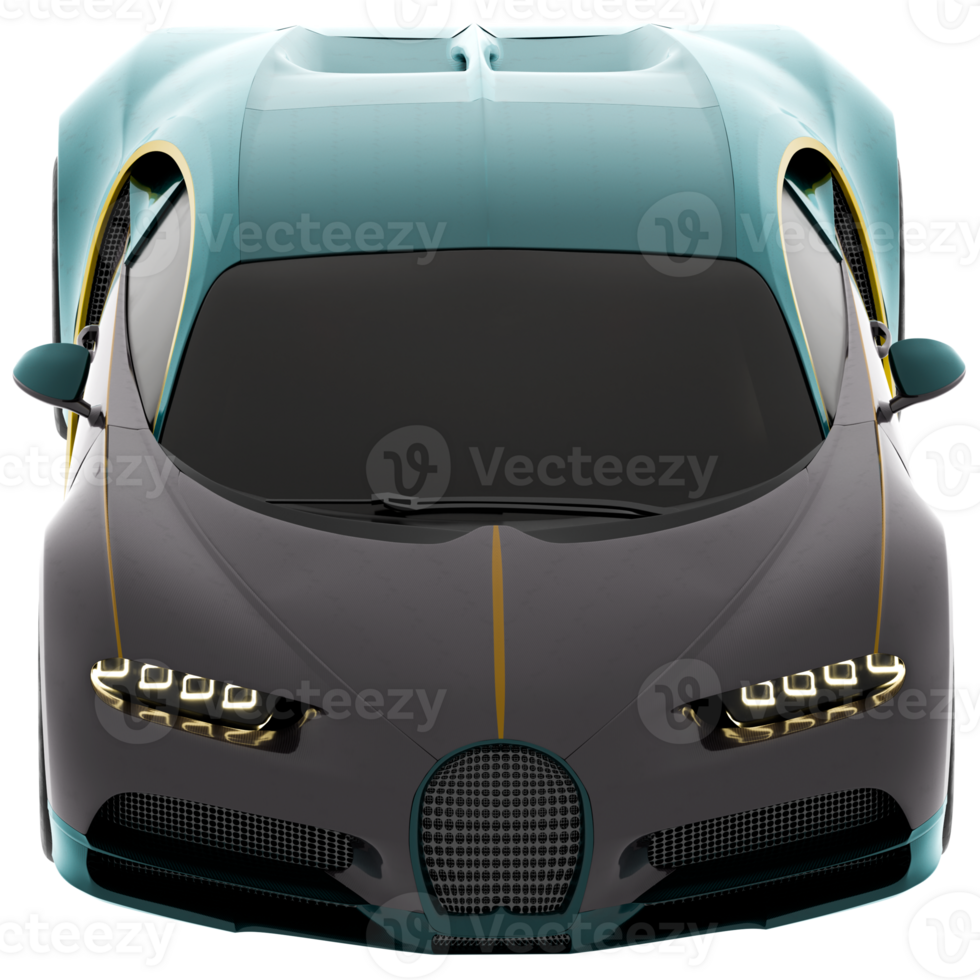 3d render luxury sport car with transparent background png