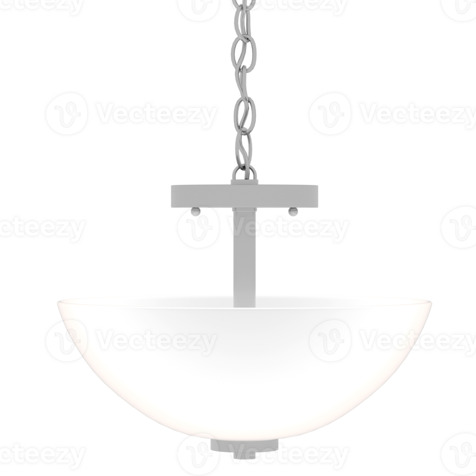 3d render modern pendant lamp with transparent background png
