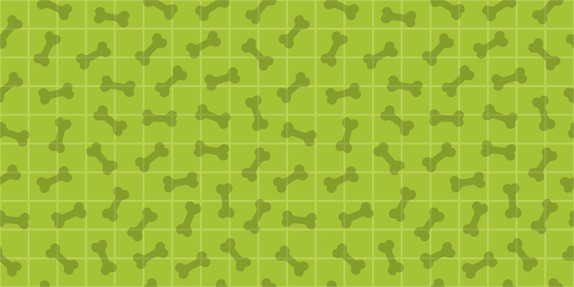Seamless pattern features green checkered tiles with bone illustrations, perfect for Halloween, spooky backgrounds, cards, ads, party decorations, or creative projects. Trick or Treat. vector