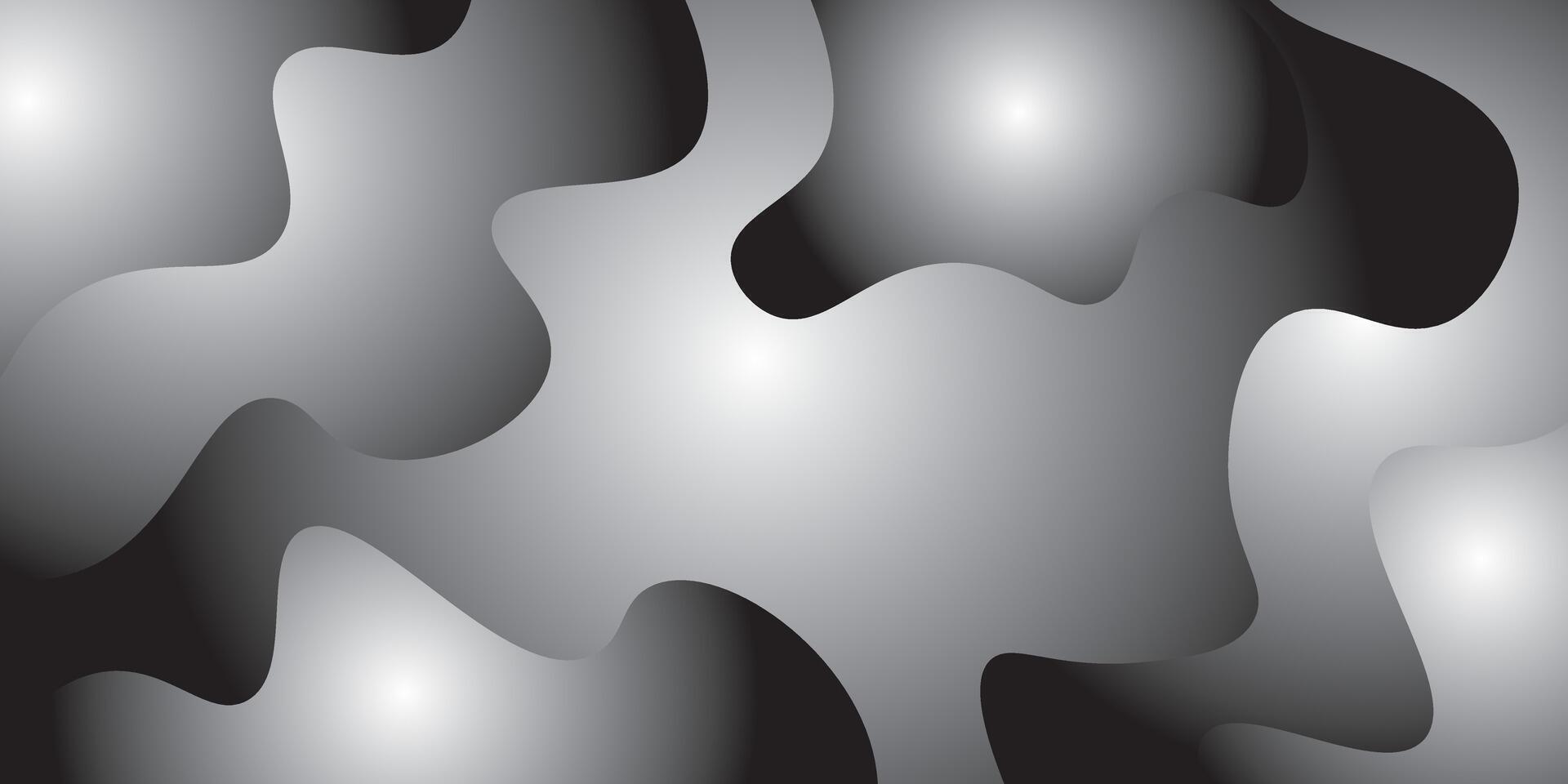 Abstract Fluid Shape Background in Contrasting Black and White Gradients vector