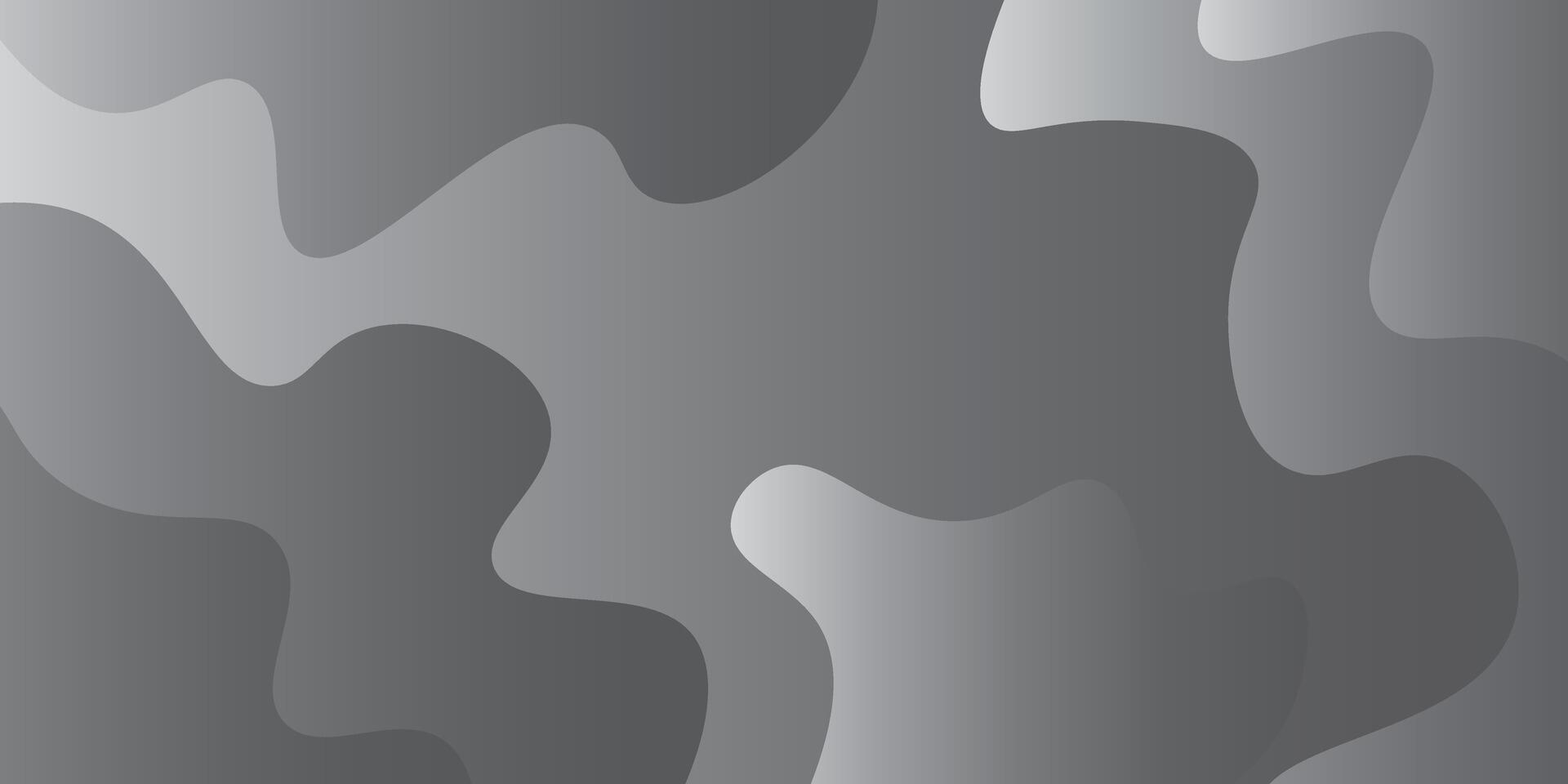 Abstract Monochrome Camouflage Background with Smooth Organic Shapes vector