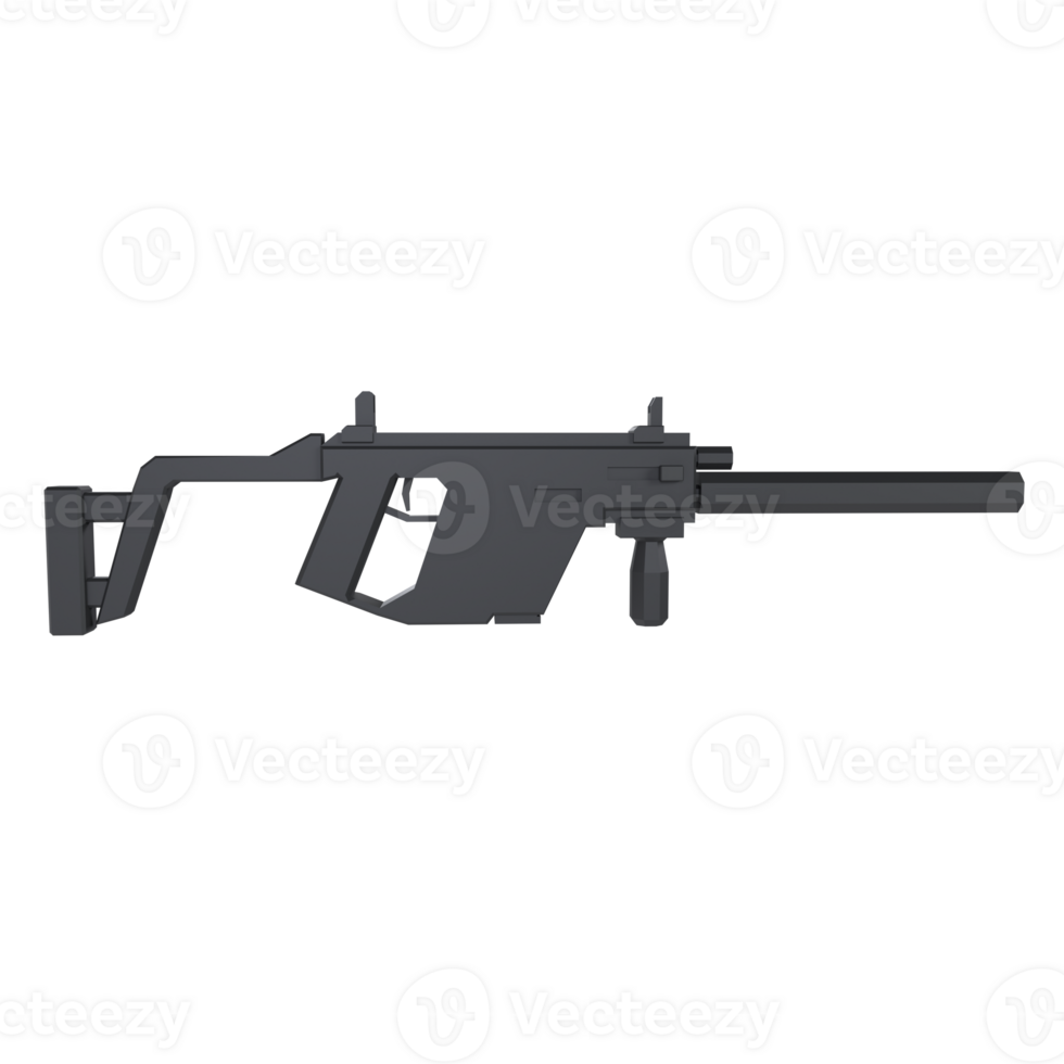 Modern firearm design isolated on transparent png