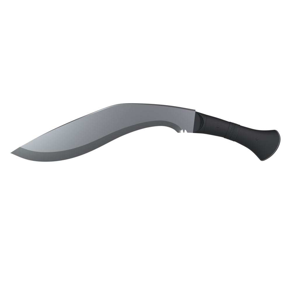 Curved knife isolated on transparent png
