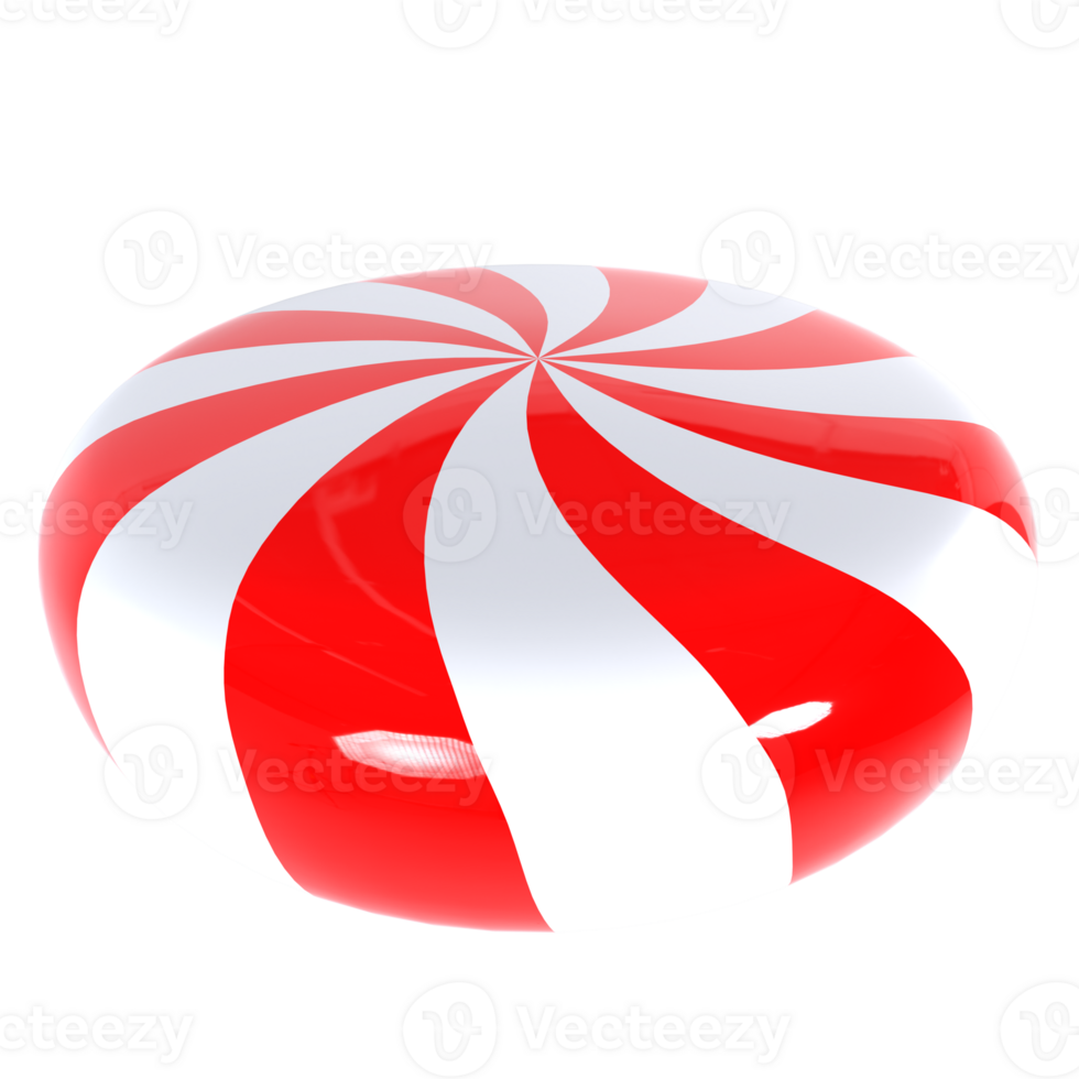 Candy mint swirl design isolated on transparent png
