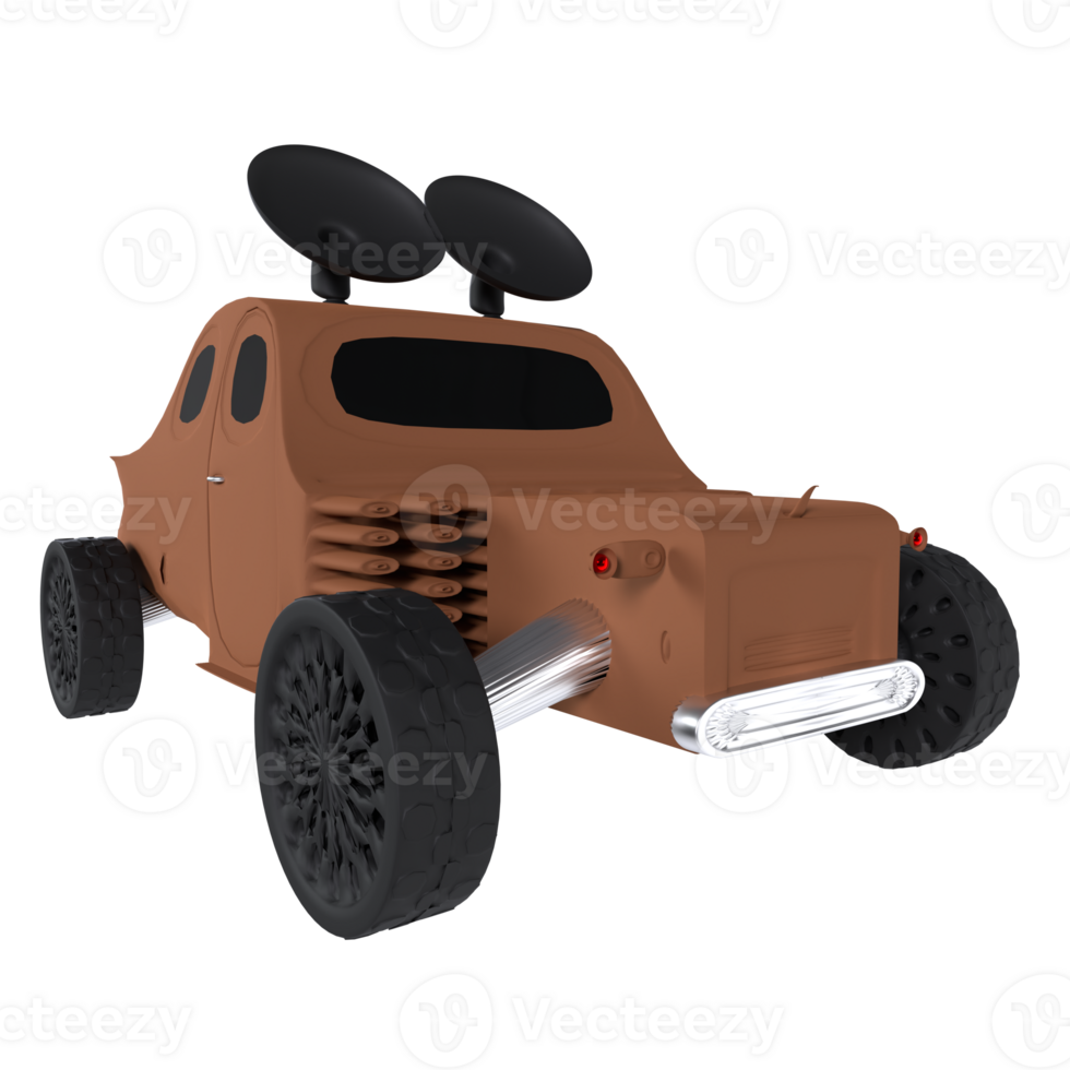 Cartoon style car isolated on transparent png