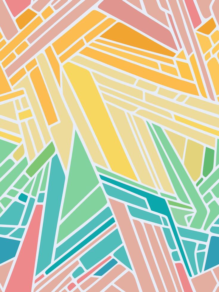 Pastel rainbow crystal grid with diagonal structure and soft dessert inspired color palette vector