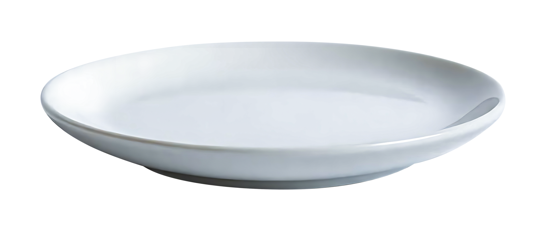 versatile white round plate with glossy finish for minimalist dining and presentations png