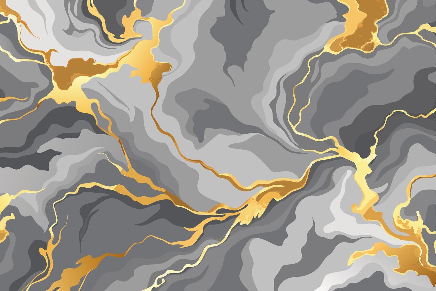 Gray and golden marble background. illustration. vector