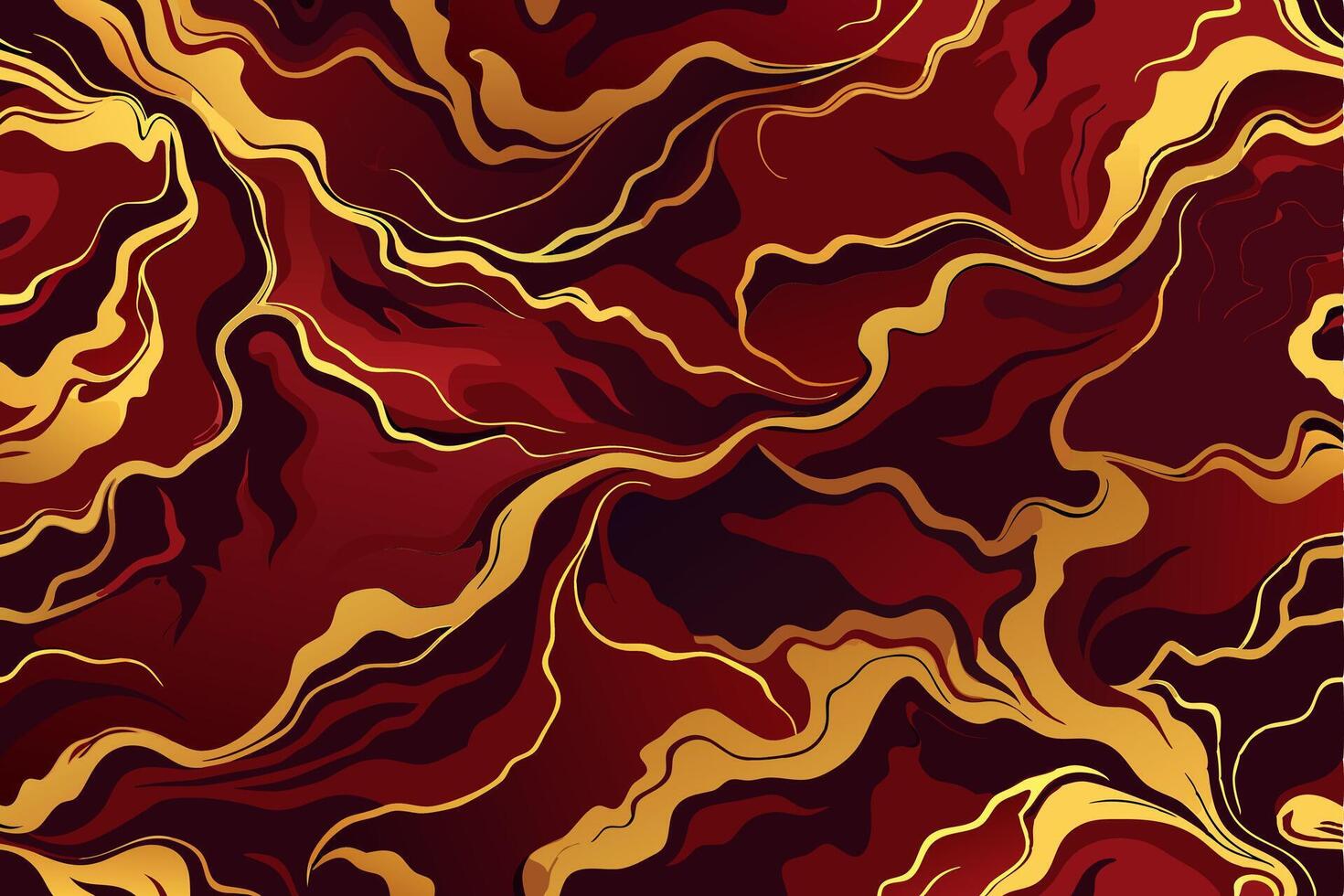 Seamless golden and red marble premium texture. Luxury background vector