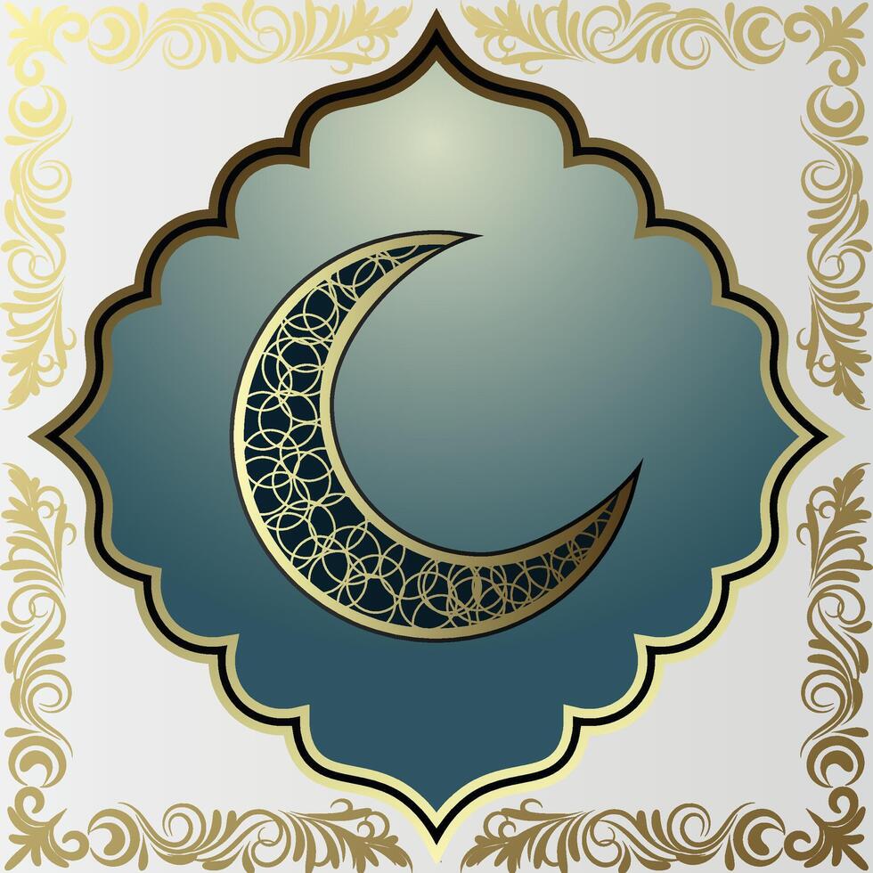 Ornament design for eid mubarak background design vector