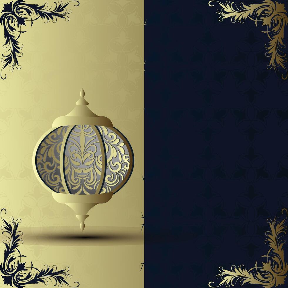 Eid mubarak background design with ornament. vector
