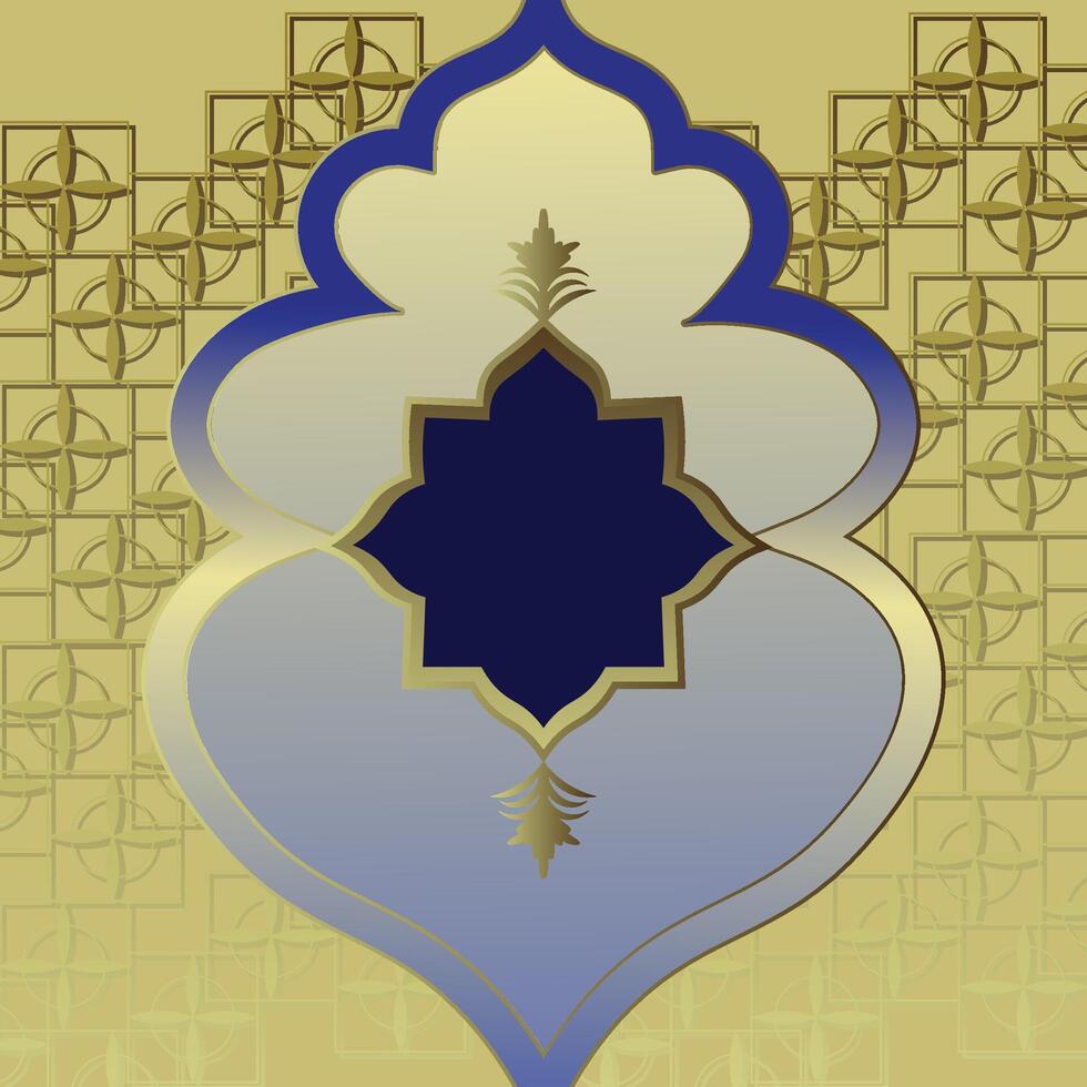 Golden eid mubarak background design with joyful celebration. vector