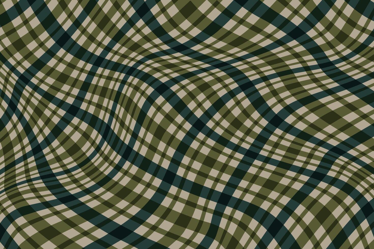 simple abstract sea green and olive color daigonal line plaid wavy pattern soft creative geometric smooth texture plaid check tartan gingham wavy pattern that can be used as a background or texture vector
