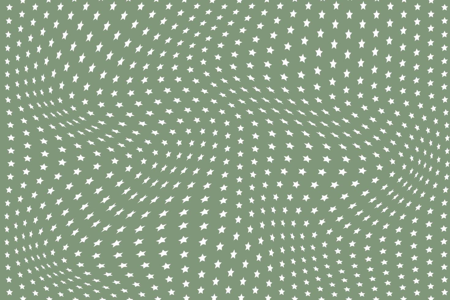 simple abstract white color small star wavy distort pattern on ancient color background wavy sage green surface with repeating white stars vector