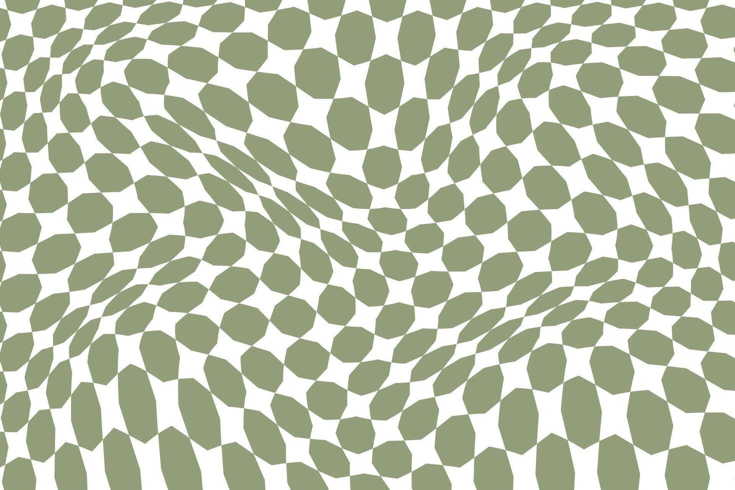 simple abstract white color star geometric creative wavy distort pattern on ancient color background warped checkerboard optical illusion vector