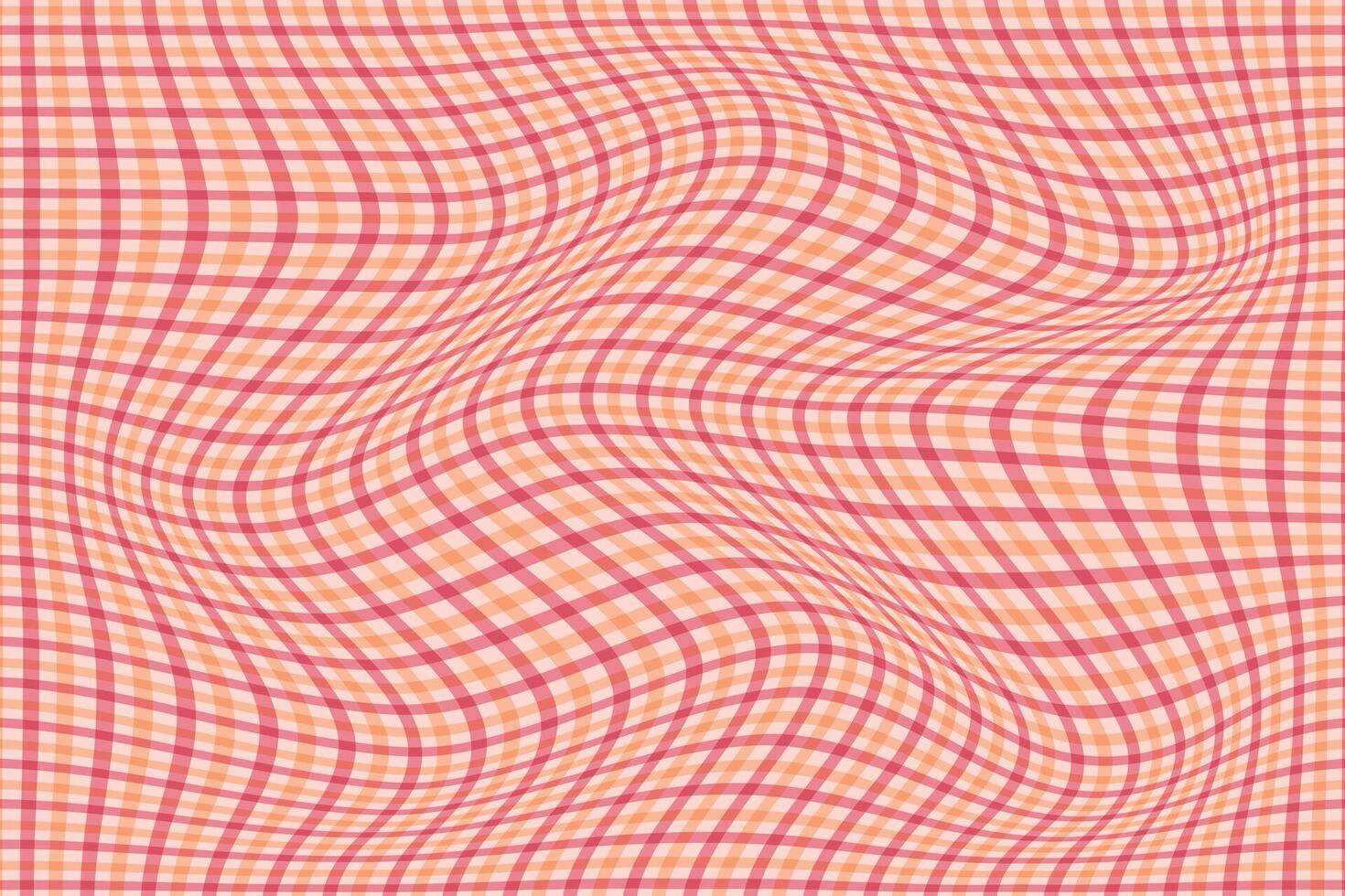 simple abstract soft light color plaid check wavy line pattern the pattern of the squares with wavy pink stripes vector