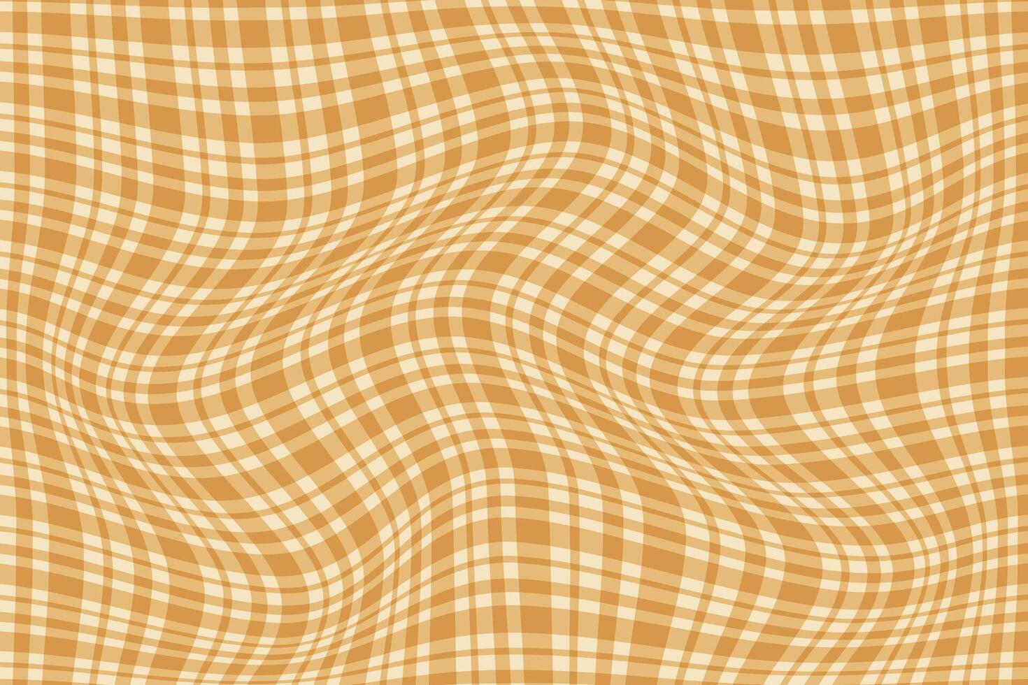 simple abstract lite soft cream color wavy plaid check line pattern creamy wavy checkered background with a pattern of squares wavy gingham checkered pattern in warm tones vector