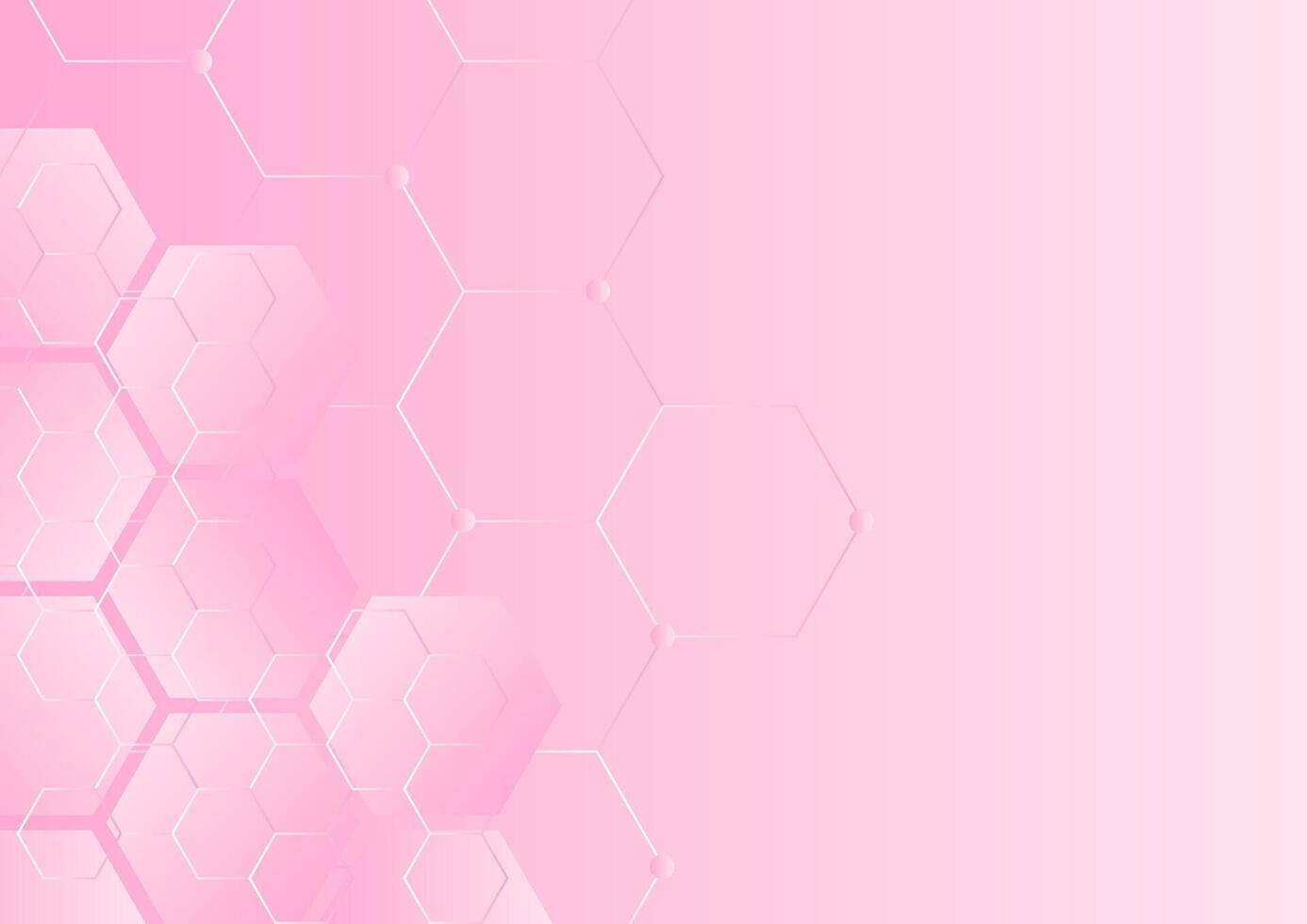 abstract pink gradient hexagon background vector